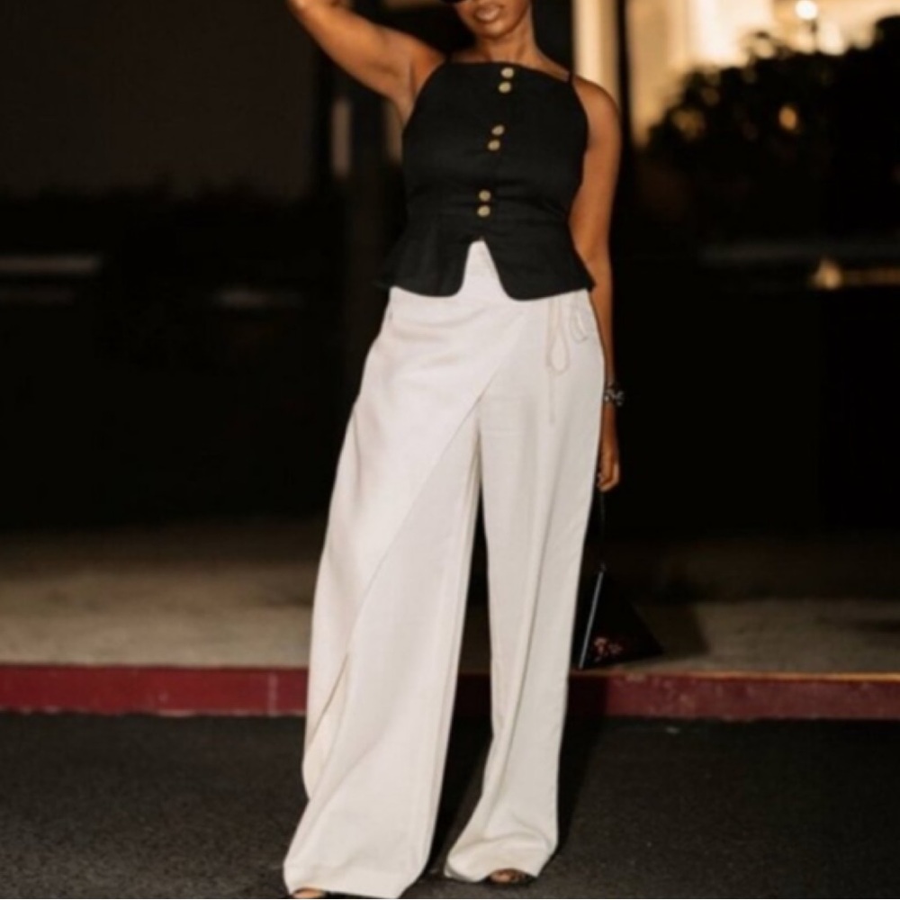 NWT Future Collective Jenee Naylor For Target Wide Leg Sarong Pants Sz XS